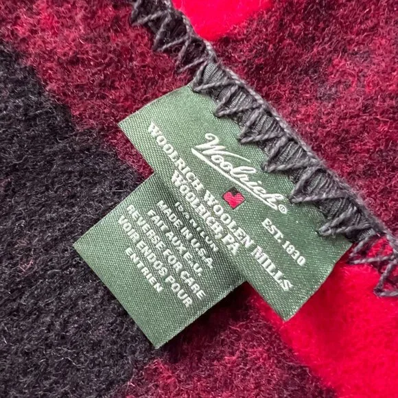 Woolrich Rough Rider Wool Blanket – Red Buffalo Check - Picture 5 of 6